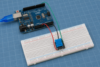 Week 9 — Check Temperature & Humidity: a temperature and humidity sensor circuit